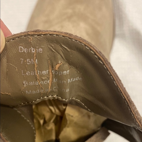 Tan Suede Ankle Booties with Fringe - Picture 8 of 10